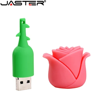 JASTER Pen drive desene animate trandafir roșu 16GB 32 floare unitate flash usb memory stick pendrive