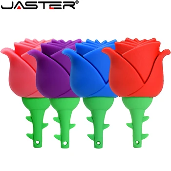 JASTER Pen drive desene animate trandafir roșu 16GB 32 floare unitate flash usb memory stick pendrive