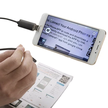 JCWHCAM 7MM Endoscop USB aparat de Fotografiat Android 2M/5M/10M Șarpe Tub Țeavă de Telefon rezistent la apa PC Endoskop de Inspecție Mini Camera Endoscop