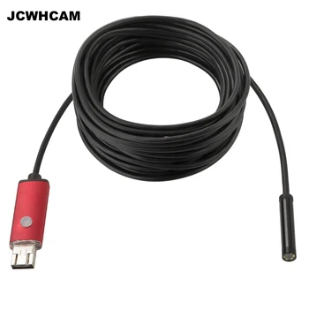 JCWHCAM 7MM Endoscop USB aparat de Fotografiat Android 2M/5M/10M Șarpe Tub Țeavă de Telefon rezistent la apa PC Endoskop de Inspecție Mini Camera Endoscop