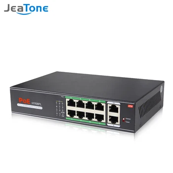 Jeatone 48V 10-port 10/100/M de Rețea POE Switch Ethernet IEEE 802.3 af/at Potrivit pentru camera IP/Wireless AP/CCTV aparat de fotografiat 250m