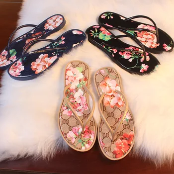 Jeleu de Pantofi de Femeie Jeleu Flip Flops pentru Femei Sandale Flori Doamnelor Papuci Plat Zapatos Mujer Sapatos Femininos noi 2019 Picătură navă