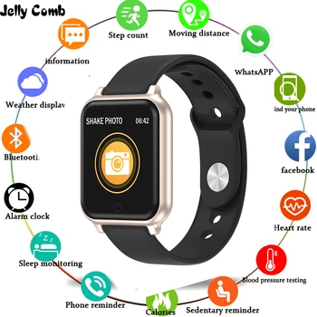 Jeleu Pieptene T70 Impermeabil Sporturi Ceas Inteligent Smartwatch pentru iPhone Android Heart Rate Monitor watch Inteligent pentru Femei Barbati Copii