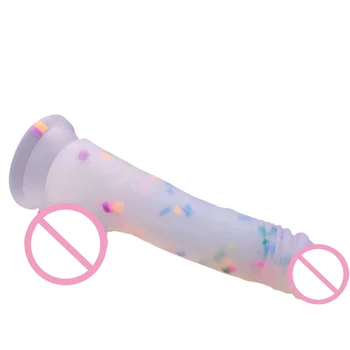 Jelly Vibrator Realist Jucării pentru Adulți Moale Artificial femeia patrunde barbatul Penis Mare Dildo Silicon Medical Glonț colorate Jucării Sexuale pentru Femei
