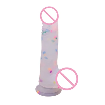 Jelly Vibrator Realist Jucării pentru Adulți Moale Artificial femeia patrunde barbatul Penis Mare Dildo Silicon Medical Glonț colorate Jucării Sexuale pentru Femei