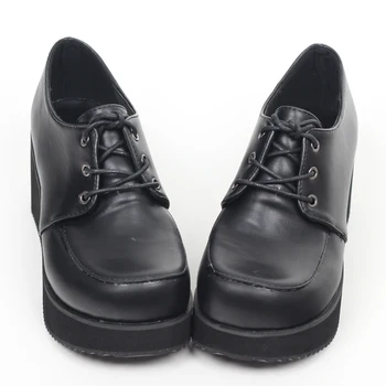 JIALUOWEI Nou Stil Unisex este Rockabilly Casual Dantela-Up Creeper pantofi Platforma 36-46