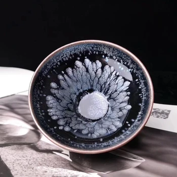 Jianzhan Chineză Epocă Ceașcă de Ceai Jian Ware fără toarte, îngrijit lucrate Cesti de Ceai de Ulei Glazura Tenmoku Ceramica Beneficii de Sănătate mai de folos mai frumos