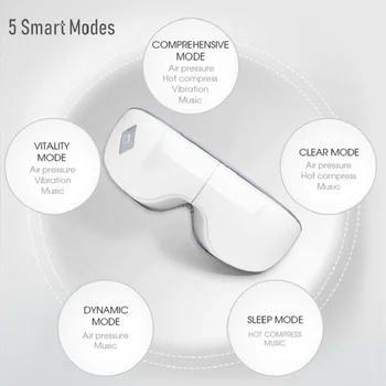 JinKaiRui Inteligent Airbag Vibrații Masaj Ochi Compresa Fierbinte Bluetooth Pliabil Portabil Ochi Îngrijire Instrument De Relief Oboseala
