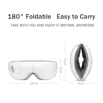 JinKaiRui Inteligent Airbag Vibrații Masaj Ochi Compresa Fierbinte Bluetooth Pliabil Portabil Ochi Îngrijire Instrument De Relief Oboseala