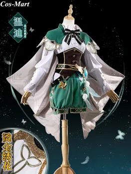 Joc fierbinte Genshin Impact Venti Cosplay Costum Zeul Vântului Moda Minunat Costum Uniforma Set Complet de Rol Îmbrăcăminte S-XL Stil Nou