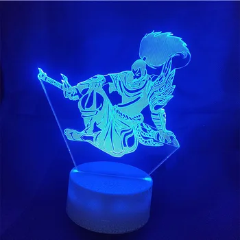 Joc League of Legends 3D Lampă de Masă Acrilice LED Noapte Lumina Atinge 7 Culoare Petrecere acasă Decorative de Lumină copii cadou Jucărie lol