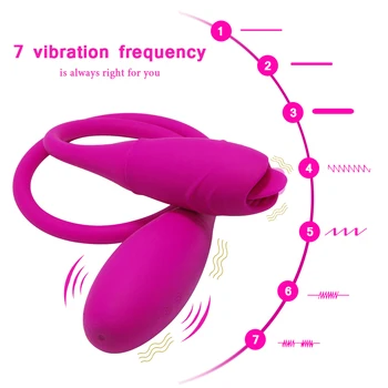 Jucarii sexuale pentru Femei Dublu Scop Vibrator Anal Vibrator Stimulator Clitoris Lins Limbă Dop de Fund Vibratoare Ouă unisex Lesbiene Jucărie