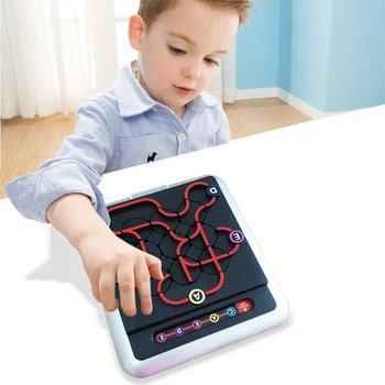 Jucărie pentru copii de Învățare Montessori Metrou Joc de 64 de Niveluri de Puzzle Creier jucărie Labirint motiv logica Jucărie Puzzle-uri 3D Joc Jucarii pentru Copii