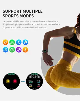 JWMOVE 2020 Oameni Noi Sport ceas Inteligent cu Rata de Inima si a Tensiunii Arteriale Monitorizarea Apelurilor și Bluetooth