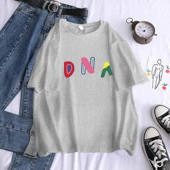 K-pop bangtan boys tineret imbracaminte femei t-shirt ADN-ul de imprimare gri t-shirt femei de moda tee harajuku ulzzang fete darul de sus