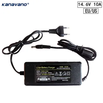 Kanavano Încărcător 12V 14.6 v 5A 10A18650 Baterie de Litiu, încărcător adaptor DC 5.5 * 2.1 MM 12.6 V 10A Adaptor de Alimentare UE/SUA Plug