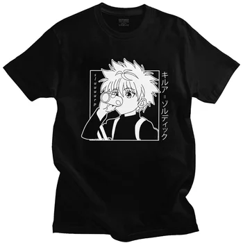 Kawaii Hunter X Hunter Tricou Barbati Maneca Scurta Killua Zoldyck T-shirt Montate Moale de Bumbac Topuri Anime Manga Tricou Haine Cadou