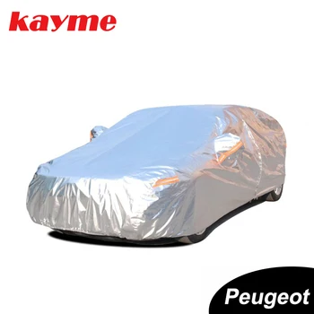 Kayme din aluminiu rezistent la apa huse auto super soare protectie praf, Ploaie masina a acoperi complet universal auto suv de protecție pentru Peugeot