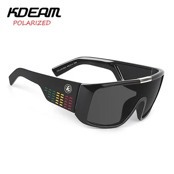 KDEAM Windproof Bărbați ochelari de Soare Polarizati Sport Ochelari de Soare Ochelari de Scut Reflexie Original caz 8 Culori KD2514