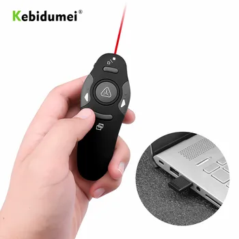 Kebidumei Wireless Presenter Roșu cu Laser Pointer Pix USB RF Control de la Distanță Pagina de Cotitură Powerpoint PPT Presentation