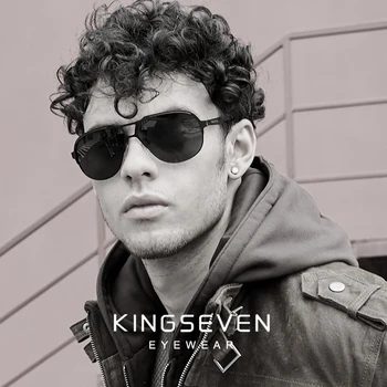 KINGSEVEN 2019 Design Nou Pilot de ochelari de Soare Vintage Polarizat ochelari de Soare, Accesorii Ochelari de sex Masculin Ochelari de Soare Pentru Barbati Personalizate