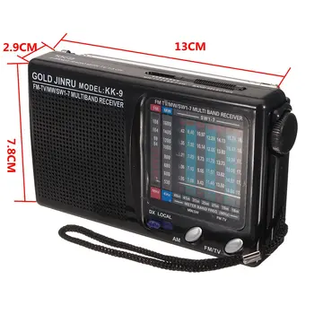KK-9 S t 9 Radio Boxe Wireless Portabil AM/FM Mini-Antenă Telescopică Handsfree Mono Canal Receptor, Difuzor