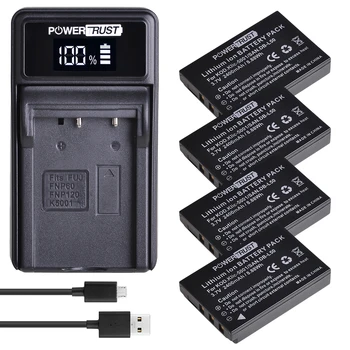 KLIC-5001 DB-L50 Baterie + LED, Incarcator pentru Sanyo DB-L50 Kodak P850 Z760 DX7590 DX7630 Zoom Sanyo DMX-FH1 FH11 HD1000 HD2000