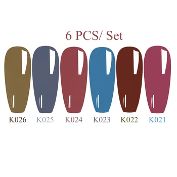 KODIES GEL 6Pcs unghii cu Gel Unghii Set Culori Semi-Permanente Geluri UV Bostan Portocaliu Pastel Nails Art Produsului Manichiura Gellak Kit de 8 ML