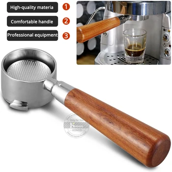 Konco Cafea ocupa 51/54mm Mașină de Cafea fără Fund Suport de Filtru Filtru din Lemn Masiv Oțel Inoxidabil Mâner de Cafea Instrumente