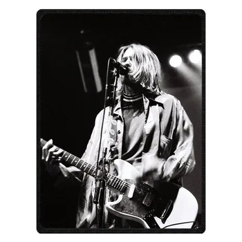 Kurt Cobain Design Personalizat Unic Fleece Pătură De Exterior/ Interior, Patura Coral Flanel Pătură De Călătorie Pături