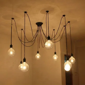 La Modă Cabluri Electrice Lumini Pandantiv Cu 6/8 Capete E27 Lampi Pentru Acasă/Camera/Living