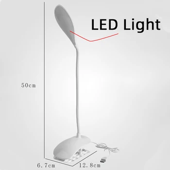 Lampă cu LED-uri Pliabil USB Alimentat de Reglaj Lampă de Birou de Protecție a Ochilor tabel de Lectură Lumină cameră de cămin Studențesc Birou de Lucru Lumini