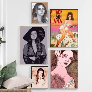 Lana Del Rey Pop Art Arta De Perete Panza Pictura Poster Pentru Decor Acasă Postere Si Printuri Neînrămate Imagini Decorative