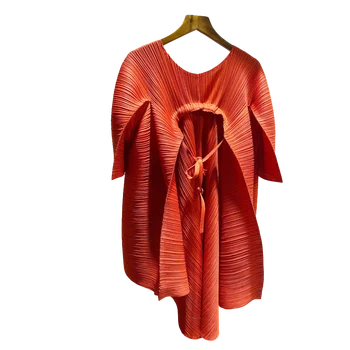 LANMREM / femei plisată haine 2021 valul nou înapoi draswring supradimensionat ori tee tricou rounc guler topuri largi famale YJ687