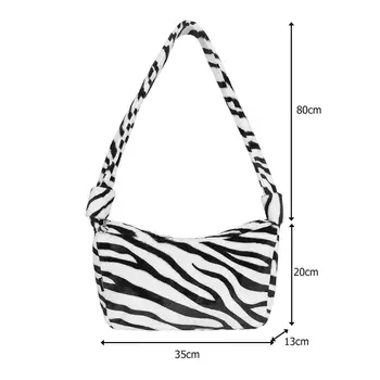 Lanț mare de pluș nou geantă de mână drăguț saci de moda de umăr, geanta Crossbody femei leopard de imprimare de sex feminin geanta Messenger bag moale cald