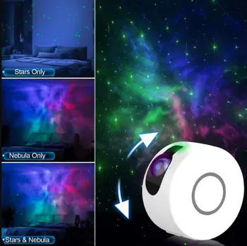Laser Galaxy Cerul Înstelat Proiector Rotativ WaterWave Lumina De Noapte Cu Led-Uri Colorate Nebuloasă Nor Lampa Atmospher Dormitor Lampa Proiector