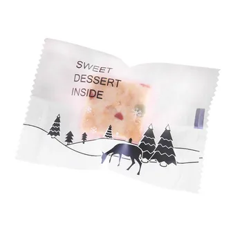LBSISI Viața 100buc Desert Dulce Interior Pentru Crăciun Nuga Biscuit Fermoar Mic Creativ Proaspăt Copt Fulg de nea Clare Sac