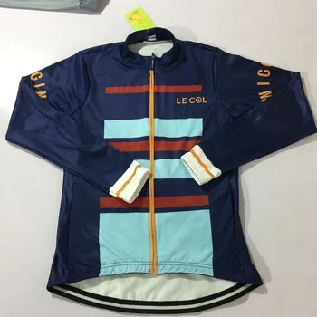 LE COL Nouă Bărbați de lână tricouri cald iarna Jersey costum 2020 Bicicleta thermal fleece cu maneci Lungi set de MTB de Ciclism sacou de Catifea îmbrăcăminte