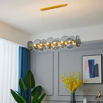 LED Candelabru Modern Minimalist Creative Rotund corpuri de Iluminat de Lux, Living Sufragerie Dormitor Decor de Designer Lampă de Agățat