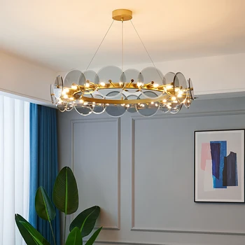 LED Candelabru Modern Minimalist Creative Rotund corpuri de Iluminat de Lux, Living Sufragerie Dormitor Decor de Designer Lampă de Agățat