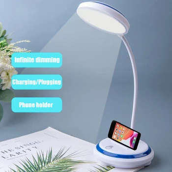LED Lampa de Birou Pliabil Estompat Atinge Lampă de Masă USB Alimentat Masă Ochi-Îngrijirea Citit Lumina de Noapte Atingere Ușoară Diminuare Lampă Portabilă