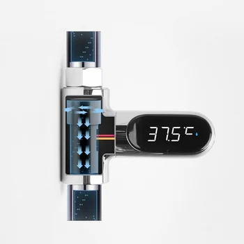 LED-Termometru Digital de Baie, cabină de Duș Robinete 360 Roti Temperatura în Timp Real Monitor --M25