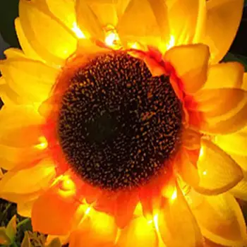 Led-uri Lumina Solara in Forma de Floarea-soarelui Lumini Solare de Flori în aer liber Cale Decorative de Lumină Galben Gazon Lampa de Gradina