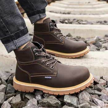 LEOSOXS rezistent la Uzura Portabile Industriale Pantofi de Securitate Steel Toe Confortabile Cizme de Lucru Puncție Dovadă de Siguranță Pantofi pentru Bărbați