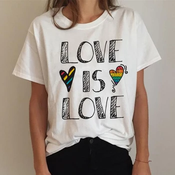 Lgbt Pride Gay Lesbiene Curcubeu tricou top teuri de sex feminin grunge japonez harajuku kawaii tricou harajuku kawaii streetwear