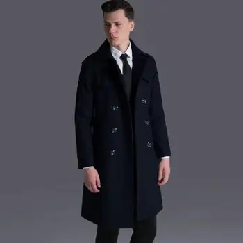 Liber casual haină de lână barbati pardesie mâneci lungi palton barbati cașmir haina casaco masculino toamna iarna anglia