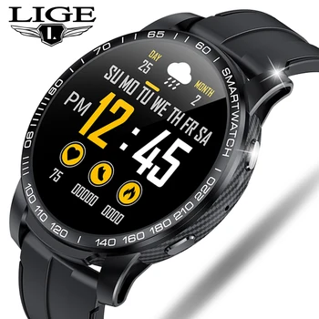 LIGE 2020 Nou Ceas Inteligent Bărbați 1.28 Inch Full Touch de Ritm Cardiac Bluetooth Control de fitness Tracker apel Smartwatch pentru Android Ios