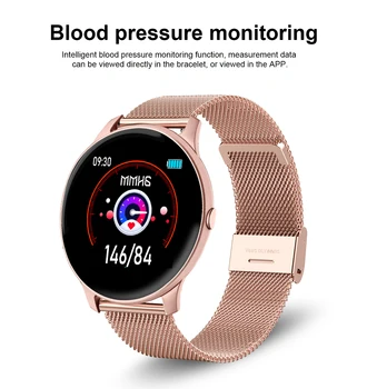 LIGE 2020 Nouă bandă de Oțel de Culoare Ecran Ceas Inteligent Femei Bărbați Impermeabil Sport Fitness ceas de ritm Cardiac și a tensiunii arteriale tracker