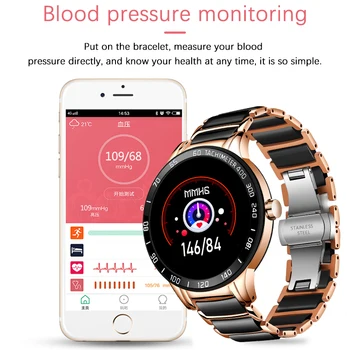 LIGE Bărbați Ceas Inteligent Ceramic rezistent la apa Curea Sport Tracker de Fitness Rata de Inima Tensiunii Arteriale pentru iOS Android Smartwatch Femei
