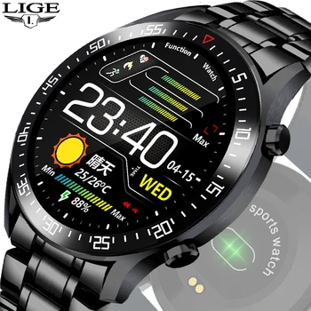 LIGE Ceas Inteligent Bărbați IP68 rezistent la apa Reloj Hombre Modul SmartWatch Cu ECG PPG Tensiunii Arteriale Rata de Inima de sport de fitness ceasuri